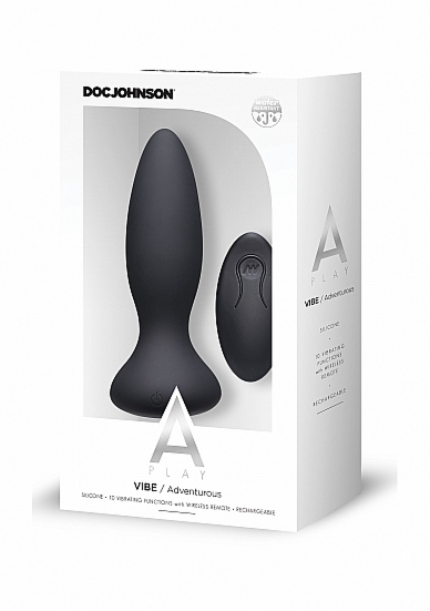 NOWOCZESNA ZATYCZKA ANALNA Z WIBRACJAMI - CZARNA 0300-03-BX - Vibe - Adventurous - Rechargeable Anal Plug - Black