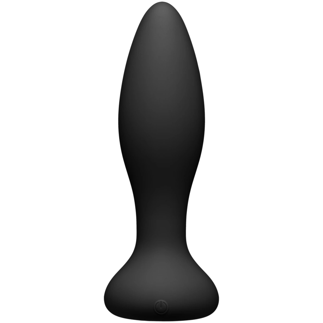 Doc Johnson A-Play Vibe silikonowy korek z pilotem, 10 trybów, USB, czarny, woreczek