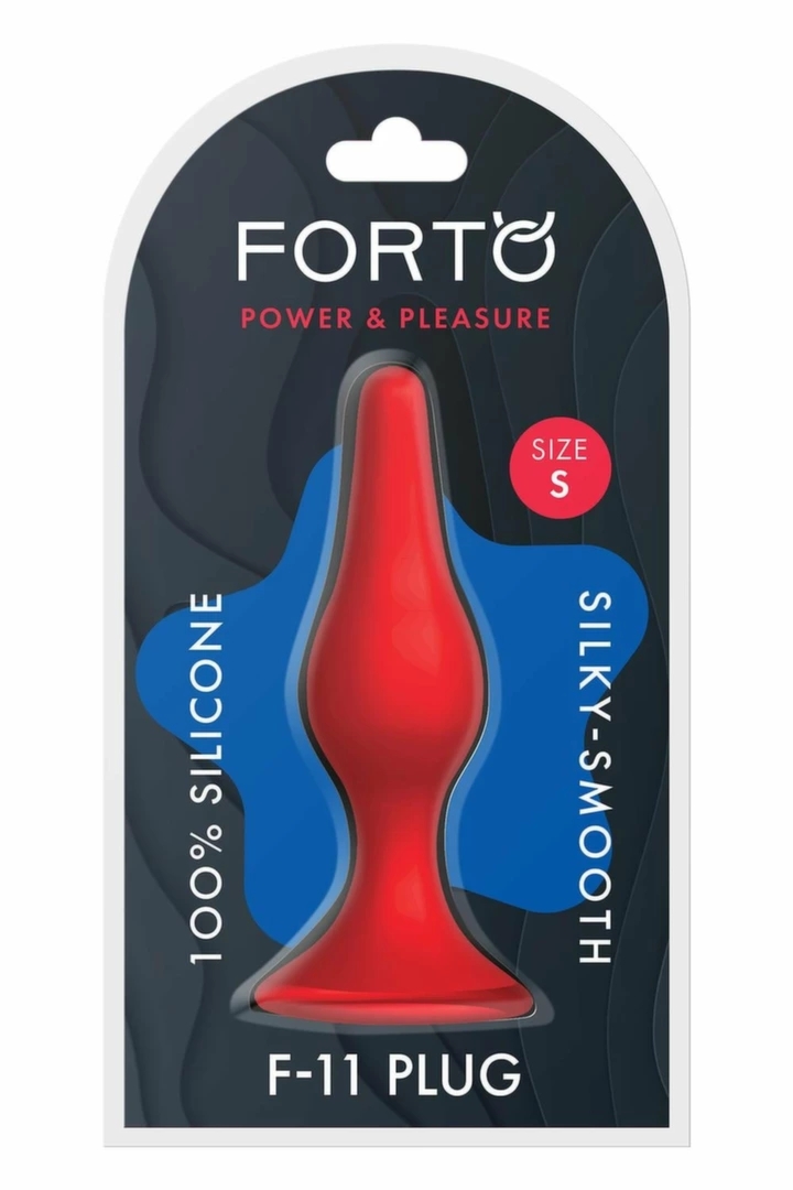 FORTO F-11 LUNGO Small Red silikonowy model z przyssawką, kompaktowy, czerwony