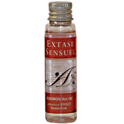 Extase Sensual Olejek do masażu rozgrzewający marakuja z feromonami 35ml – podróżny, egzotyczny zapach