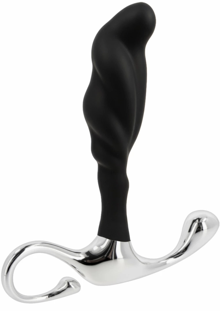 TOYJOY P-Spot Stimulator Large anatomiczny korek silikonowy, czarny, duży rozmiar