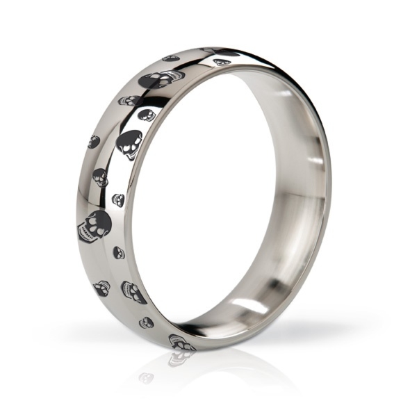 SexShop - Stalowy pierścień na penisa - Mystim His Ringness Earl Polished & Engraved 51m