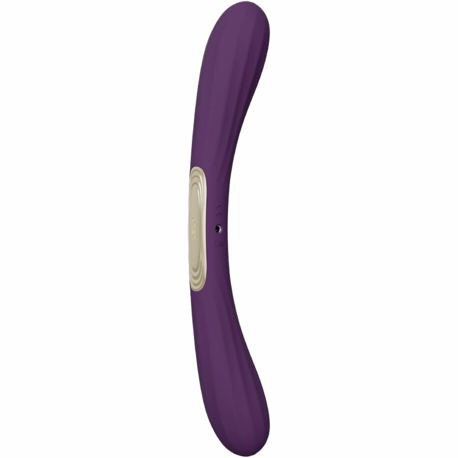 LELO Boomerang wibrator dwustronny, fioletowy, silikon medyczny, wodoodporny
