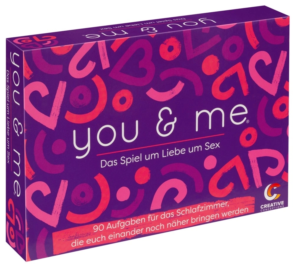 You & Me gra dla par niemiecka wersja – 90 kart z zadaniami, kostka, klepsydra