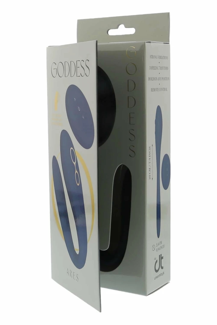 GODDESS COLLECTION ARES elastyczny model z pilotem, 2 silniki, fioletowy, wodoodporny