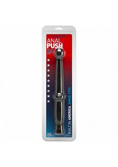 Ręczne Dildo pałka z rękojeścią - Anal Push - Black - 0269-06-CD