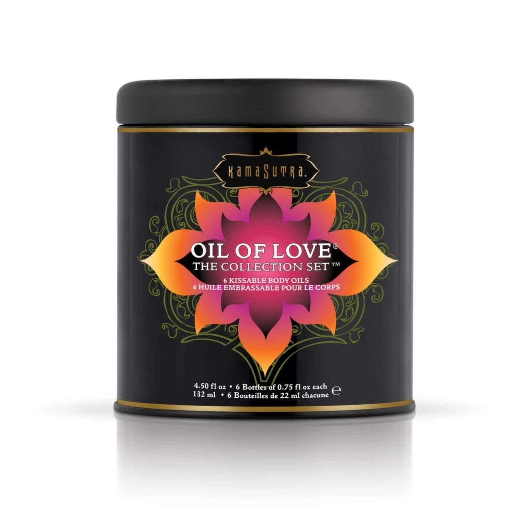 Kama Sutra Oil of Love The Collection Set – zestaw 6 aromatycznych olejków do masażu 6x22ml, efekt rozgrzewający
