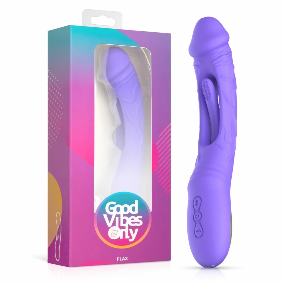 Good Vibes Only Flax – model wibrujący z anatomicznym stymulatorem punktu G, silikonowy, 7 trybów