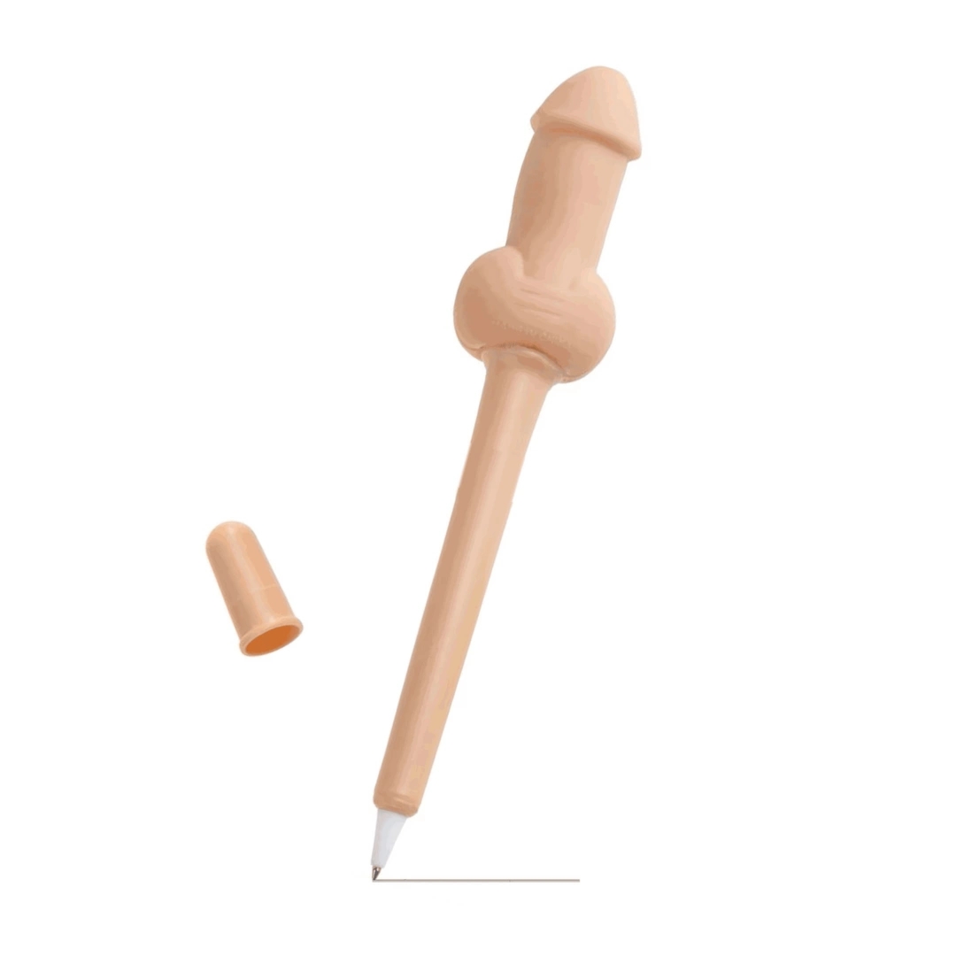 Little Genie Długopis Soft Touch z Elastyczną Końcówką, Różowy Designerski