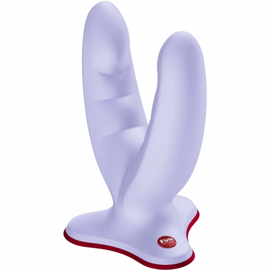 Fun Factory Ryde – podwójny model silikonowy fioletowy, anatomiczny, przyssawka, wodoodporny