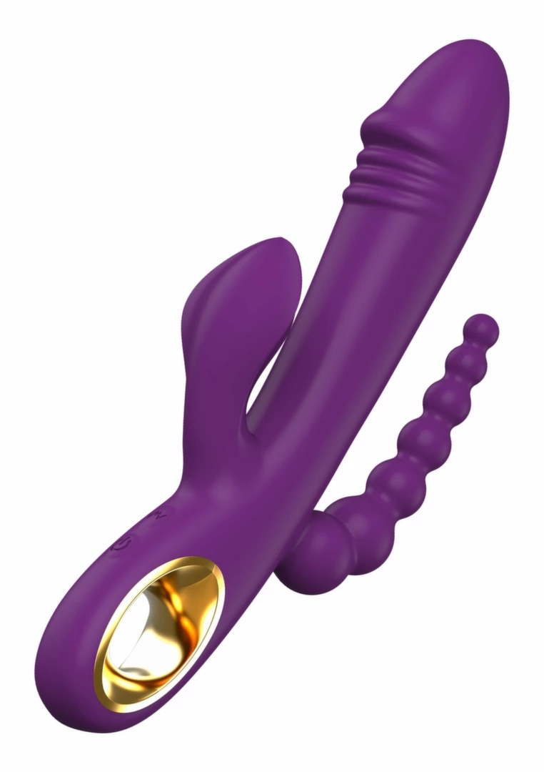 ToyJoy Caleona Triple Temptation masażer 3-silnikowy, 10 trybów, silikon medyczny, fioletowy