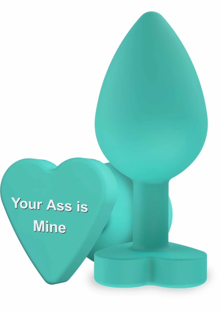 ToyJoy Booty Sweethearts Your Ass Is Mine silikonowy korek z sercem, czarny, 7,5 cm
