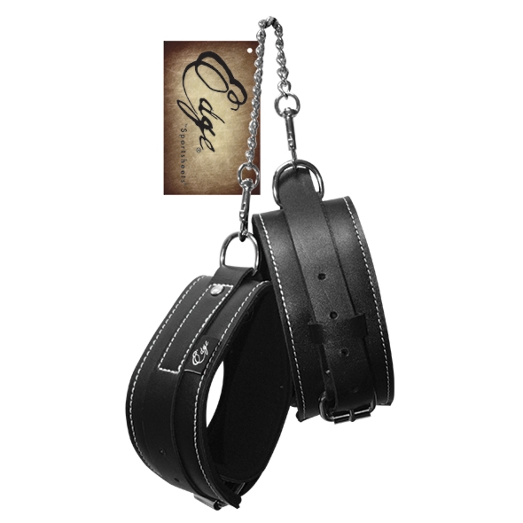 Sexshop - Sportsheets Edge Leather Ankle Restraints - Kajdanki na kostki