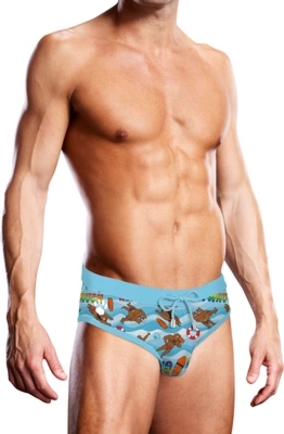 Prowler Gaywatch Bears kąpielowki męskie figi M – kolorowa grafika plażowa, anatomiczny krój