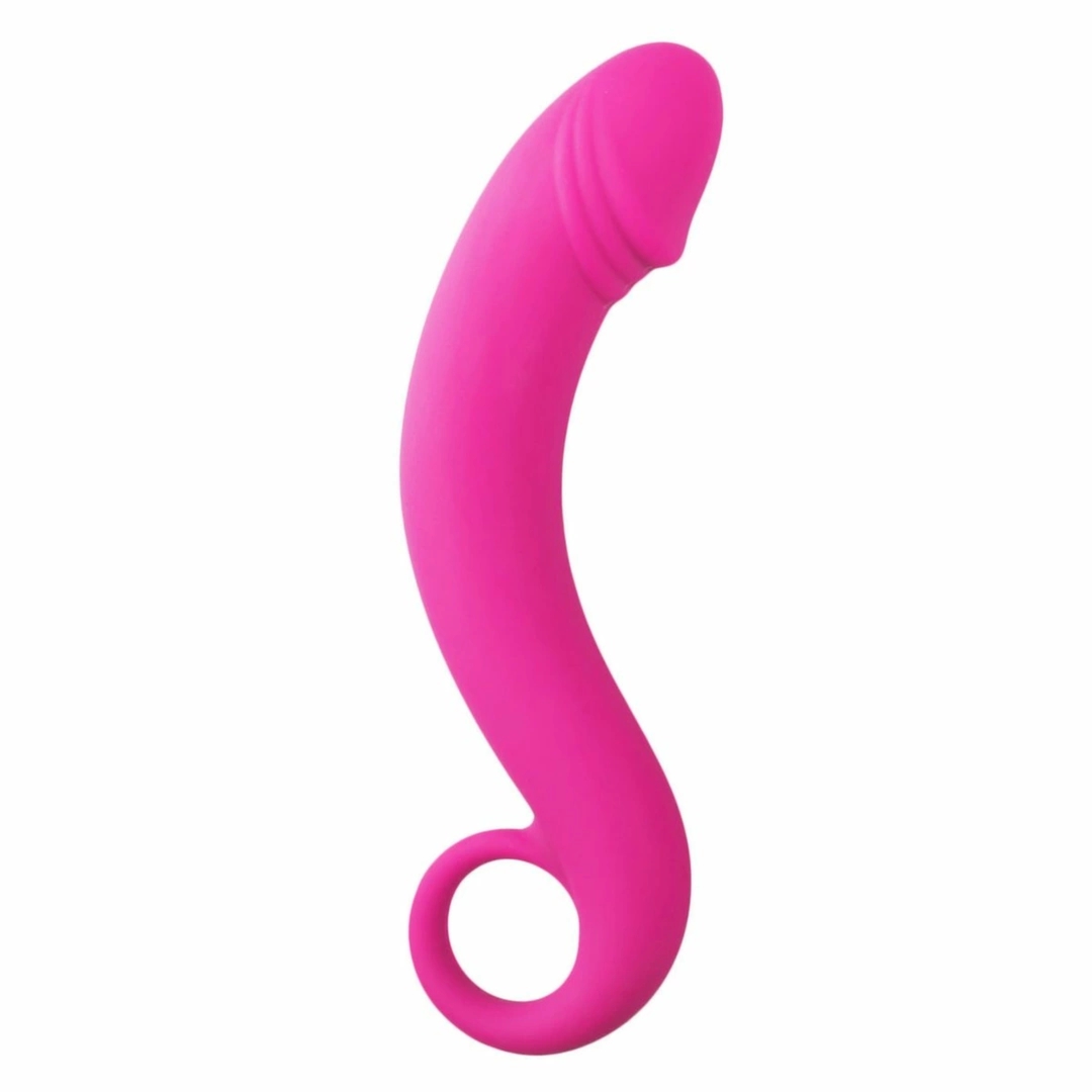 EasyToys Prostate Model Curved silikonowy, anatomiczny, wygięty 17,5 cm czarny