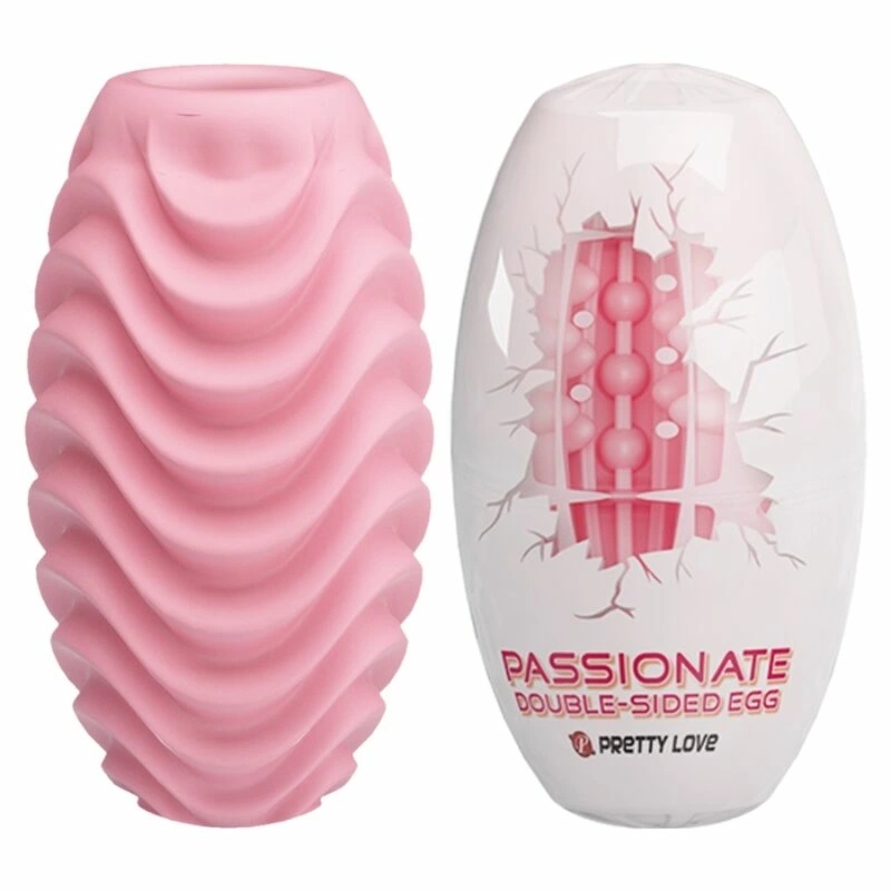 Pretty Love Egg Pink – dwustronny model intymny TPR, elastyczna konstrukcja