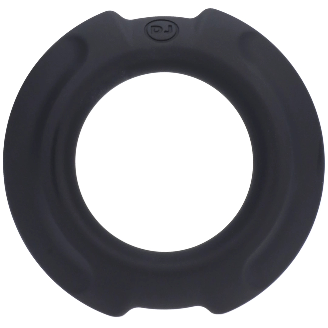 Doc Johnson Flexisteel pierścień intymny 3,5 cm, stal nierdzewna i silikon, czarny