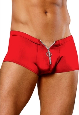 Male Power Nylon Spandex szorty L/XL czarne z zamkiem i anatomiczną saszetką