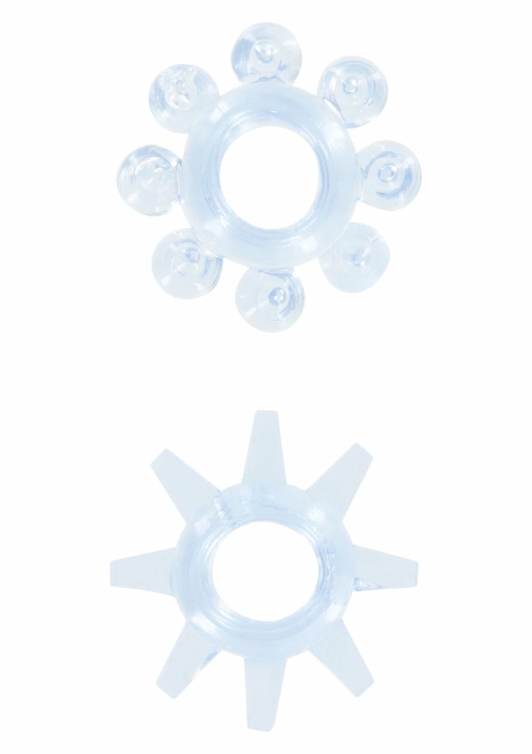 TOYJOY Power Stretchy Rings zestaw 2 elastycznych pierścieni TPE, przezroczyste