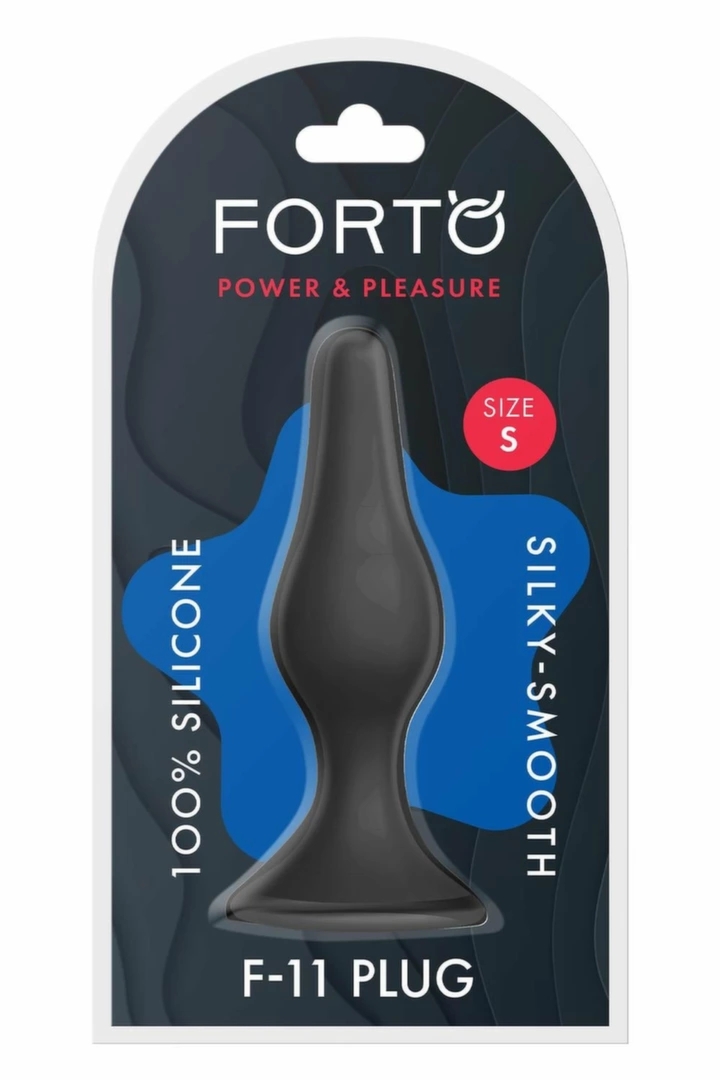 FORTO F-11 LUNGO Small Black silikonowy model z przyssawką, kompaktowy, czarny