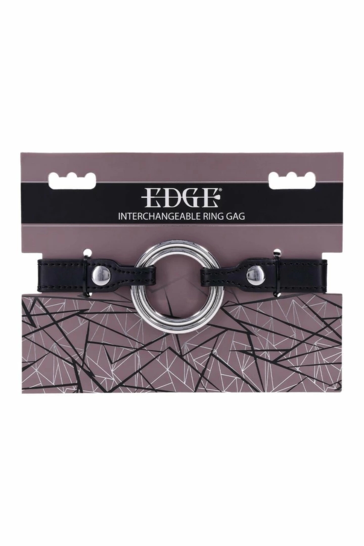 SPORTSHEETS EDGE Interchangeable Ring Gag regulowany system z 2 pierścieniami stalowymi
