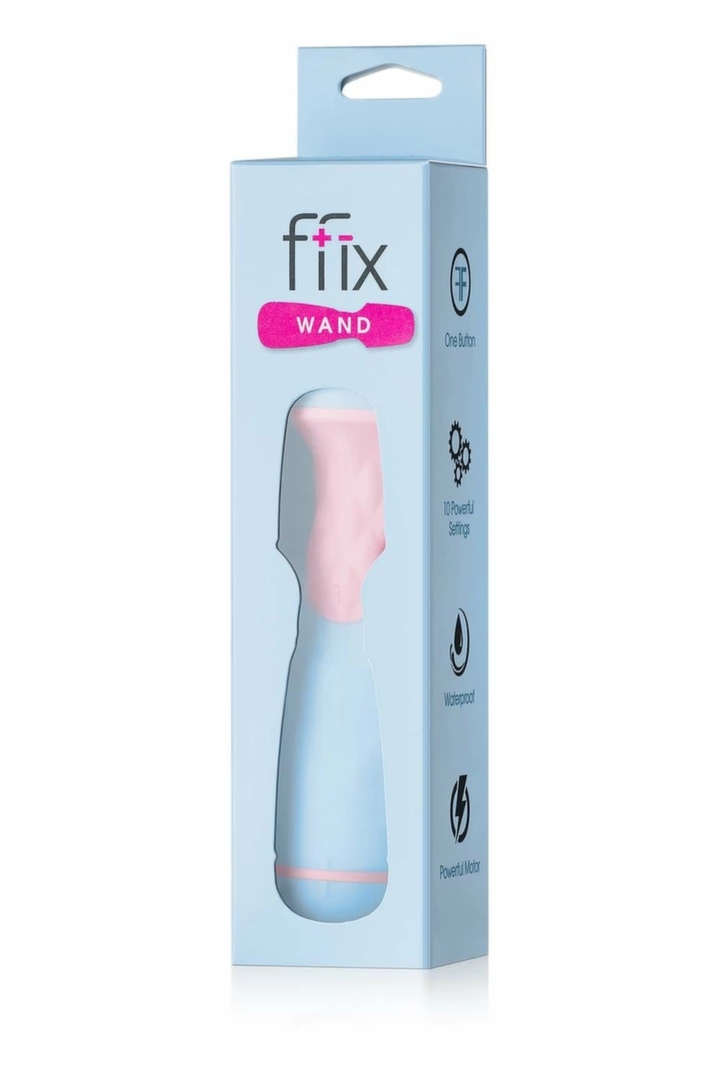 FemmeFunn FFIX Wand Light Blue – kompaktowy masażer osobisty, 10 trybów, ABS, bateryjny