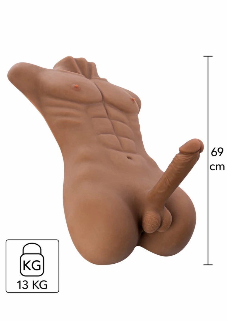 BANGERS Dude, Fuck Me! 13 kg anatomiczny tors TPE z elastycznym elementem 19 cm