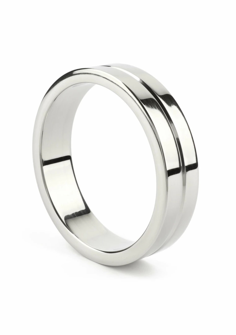 Mr. Steel Single Grooved C-Ring 55mm stalowy pierścień z rowkiem, polerowana powierzchnia