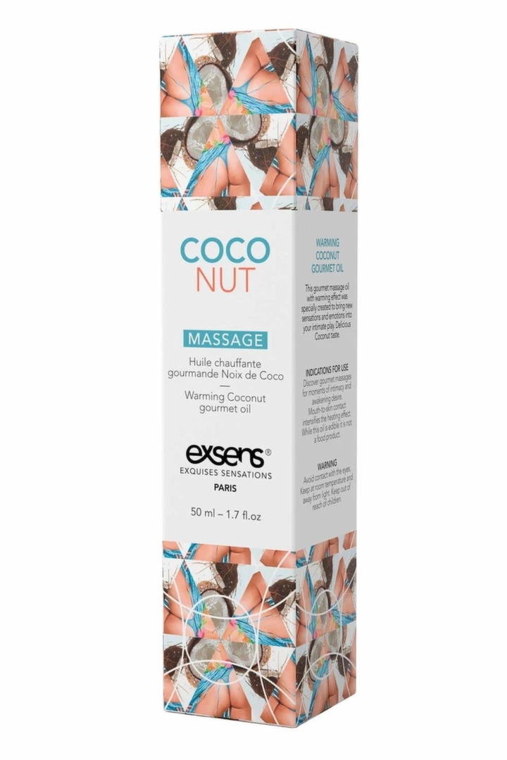 EXSENS Warming Massage Oil Coconut 50ml – rozgrzewający olejek do masażu kokosowy