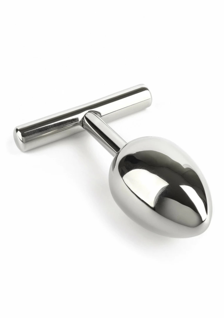 Mr. Steel Pod Plunger stalowy model intymny z uchwytem T, kapsułkowaty, 13 cm