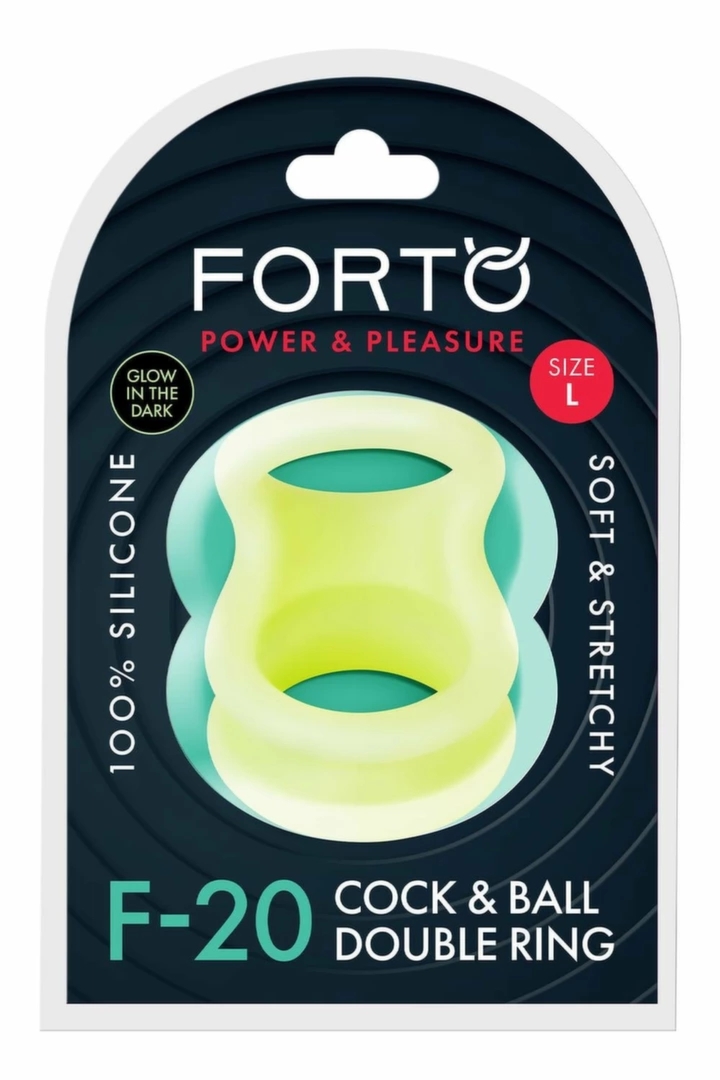 FORTO F-20 Balls Stretcher Large Glow silikonowy pierścień rozciągliwy świecący