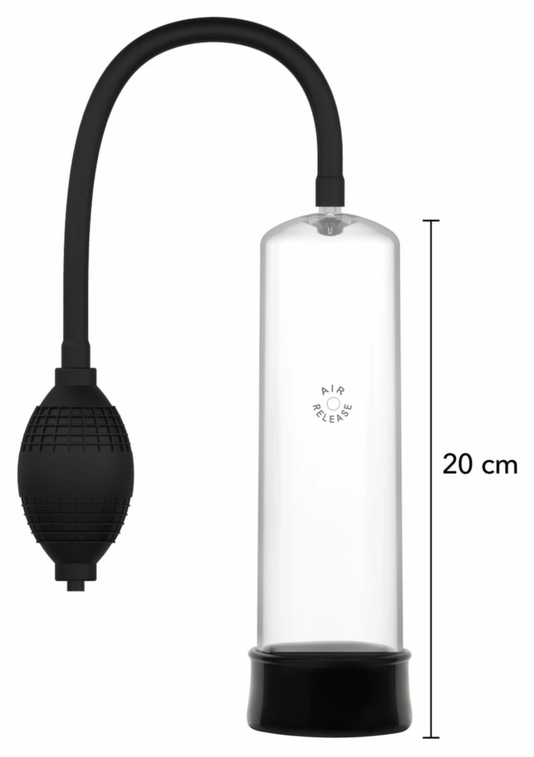 Hidden Desire Rising Star pompka prożniowa przezroczysta 22 cm z zaworem bezpieczeństwa