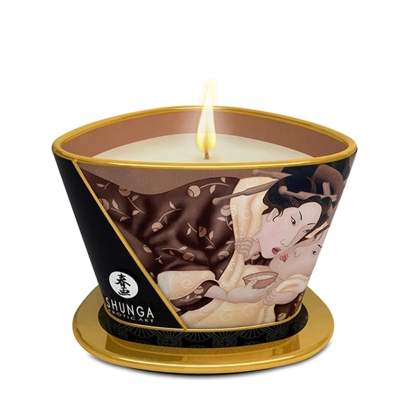 SHUNGA Excitation Świeca do masażu 170 ml – naturalna sojowa formuła z aromatem czekolady