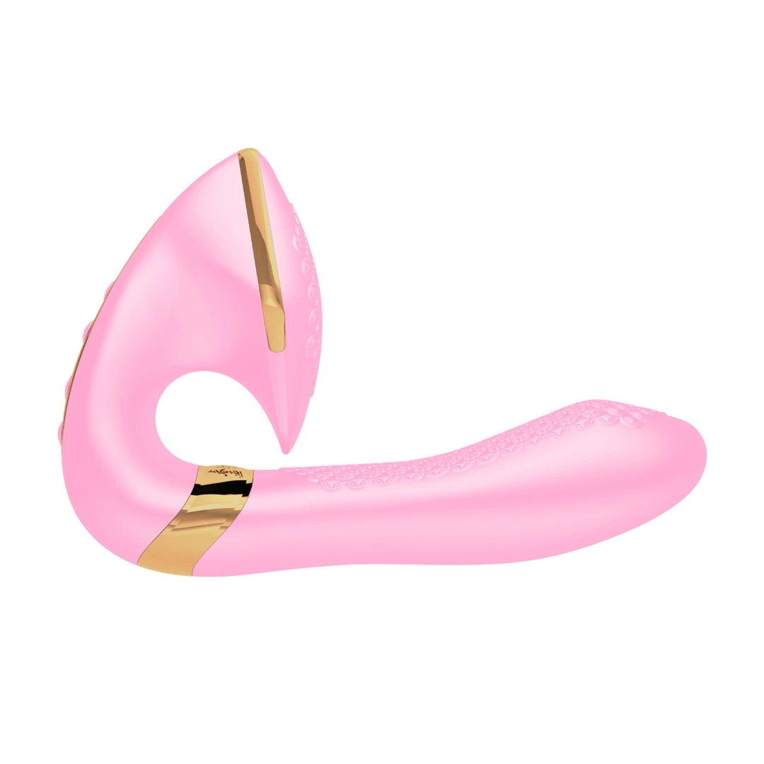 SOYO Model G-Spot Light Pink – anatomiczny masażer z dwukomorowym systemem, jasnoróżowy silikon