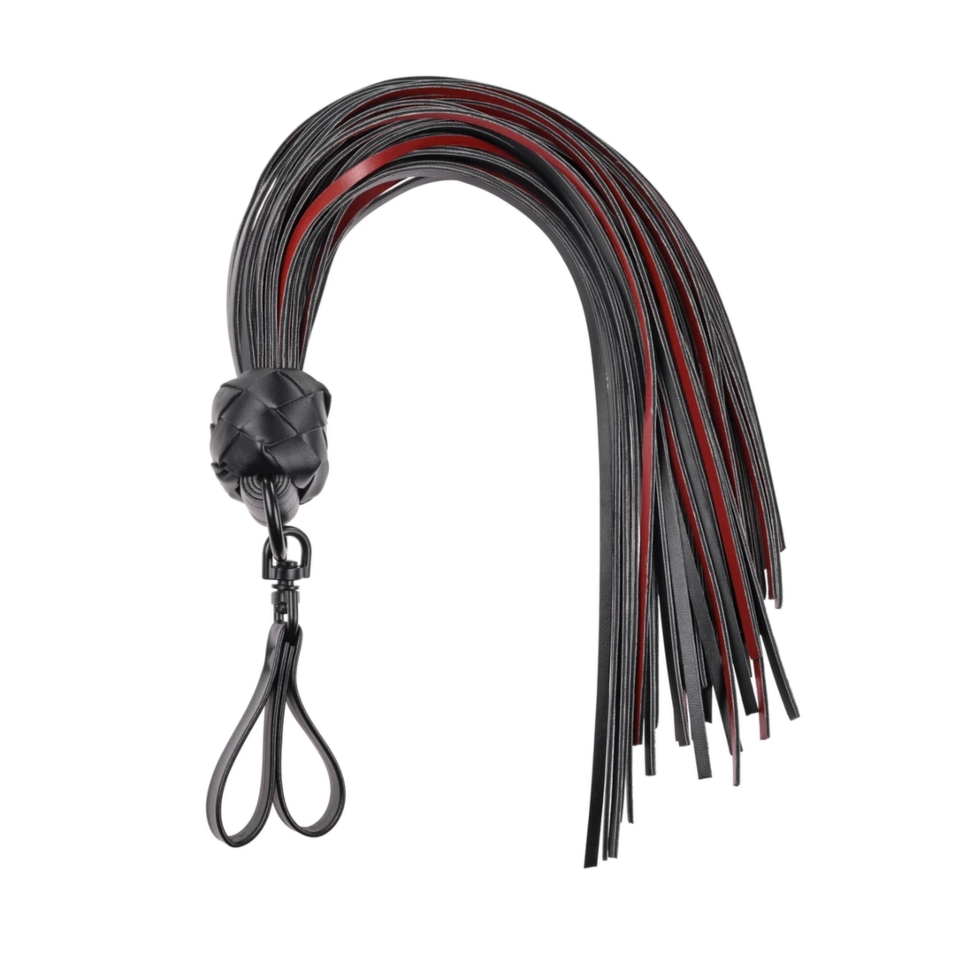 Sportsheets Saffron Finger Flogger – pejcz z uchwytem na palce, sztuczna skóra, 40 pasków