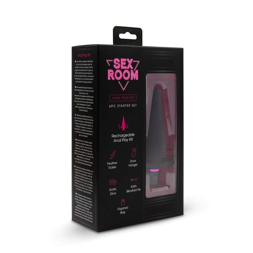 SEX ROOM Anal Play Kit – zestaw z maszyną intymną, wibrującą końcówką i akcesoriami