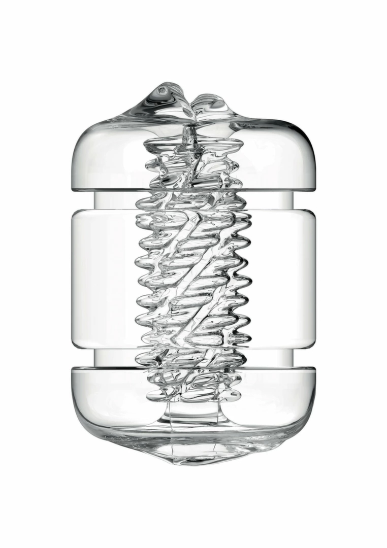PRIVATE Crystal Clear Duo Sleeve – przezroczysta maszyna intymna 2w1, dwie strefy, TPE