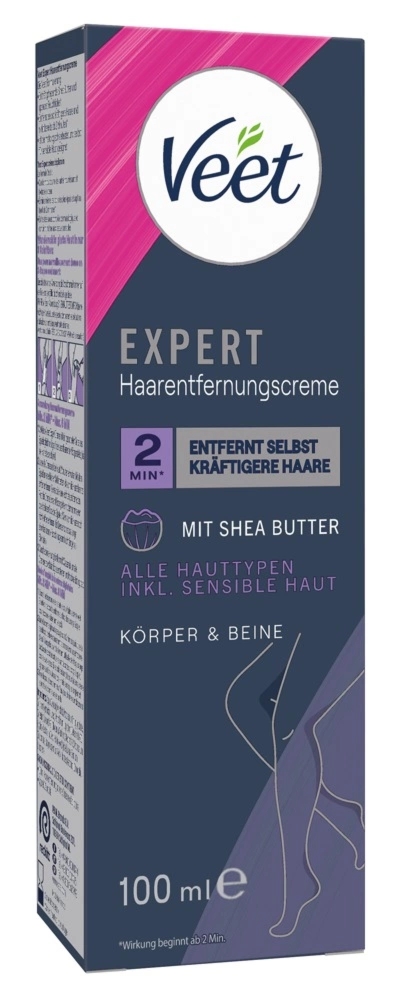 Veet EXPERT krem do depilacji ciała i nóg 100 ml, masło shea, szybkie działanie
