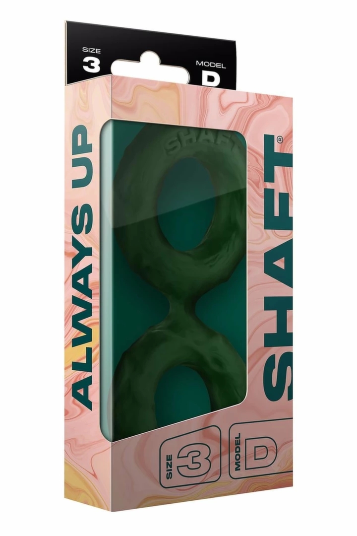 SHAFT Double C-Ring Model D Large Zielony – podwójny pierścień Flexiskin™ Liquid Silicone