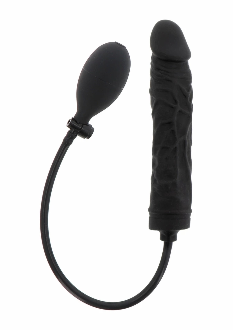 HIDDEN DESIRE Inflatable Dong Advanced silikonowy model pompowany, czarny, regulowany rozmiar