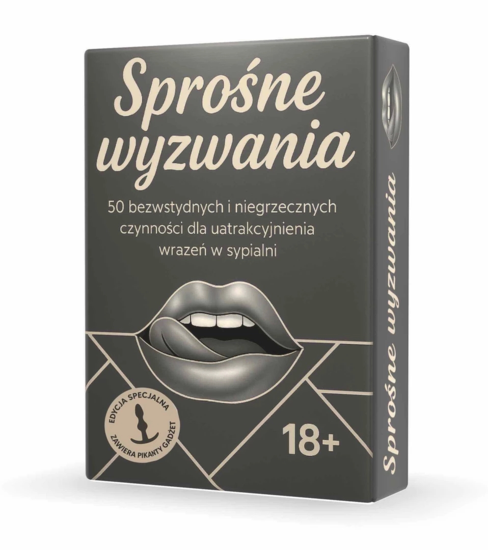 Sprośne Wyzwania – gra planszowa dla par 18+ z 50 zadaniami i gadżetem, prezent