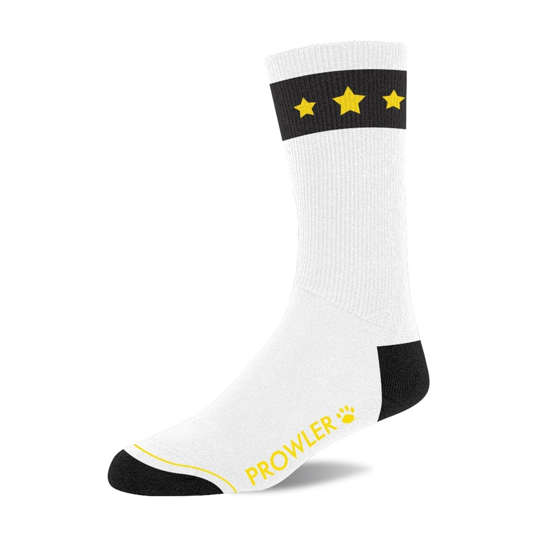 Prowler RED Skarpety Gold Star czarne z żółtymi akcentami i logo łapy, uniwersalny rozmiar