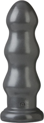 Doc Johnson B-10 Tango duży korek analny PVC, czarny, trojfalista powierzchnia, American Bombshell