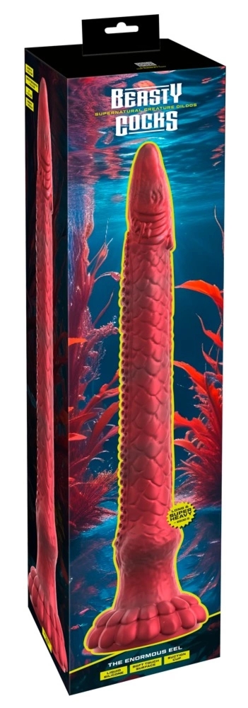 Beasty Cocks The Enormous Eel silikonowy model fantasy 65,5 cm – elastyczny, przyssawka, czarny
