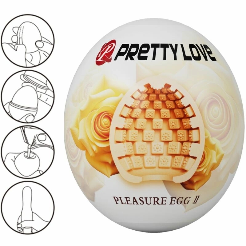 Pretty Love BM-00900T90-1 elastyczna kapsuła intymna naturalny kolor, wypustki i żebrowanie