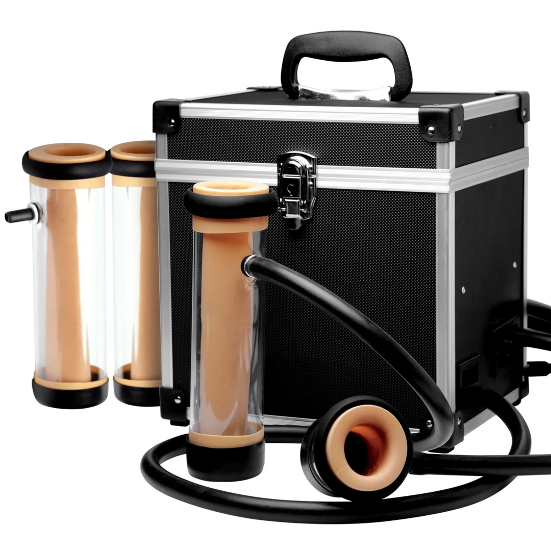 XR Brands Super Milker Deluxe – automatyczna maszyna intymna 4-cylindrowa, regulacja tempa