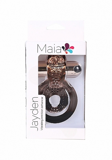 Przezroczysty wibrujący pierścień na penisa - Jayden - Rose Gold - MA1720-RG