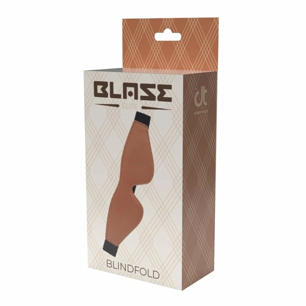 BLAZE ELITE Mask Cognac wegańska skóra, metalowe detale, uniwersalny rozmiar