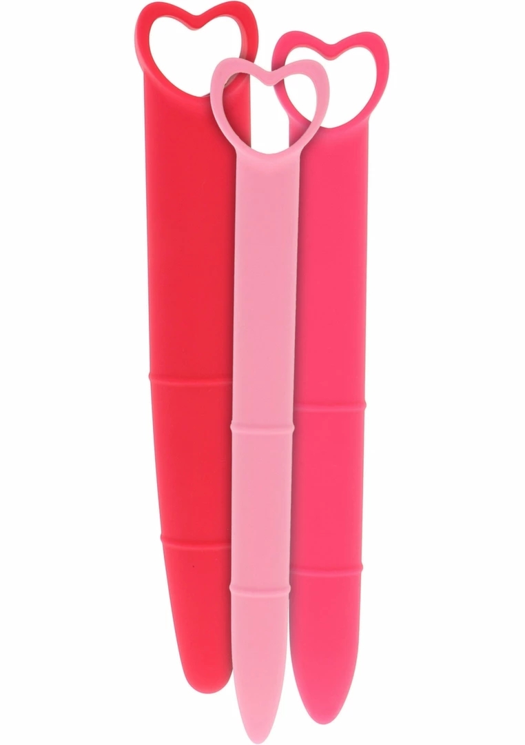 Silicone Vaginal Dilators 3pcs – zestaw silikonowych rozszerzaczy anatomicznych, jasnorożowy