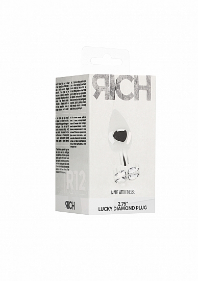 ZATYCZNA ANALNA zdobiona 2.75 Inch - Lucky Diamond Plug - 2.75 Inch - Silver